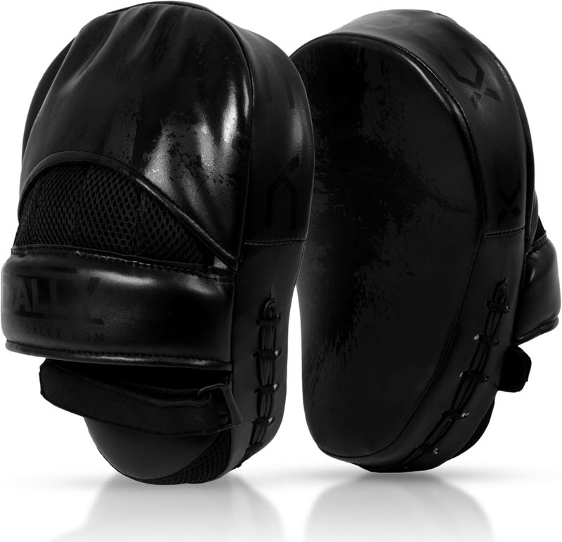 DALLX Sports Punch Mitts Target Focus Pads Hook and Jab Curved for MMA Training Martial Arts Karate Kickboxing Muay Thai with Adjustable Straps Ventilated - Image 1